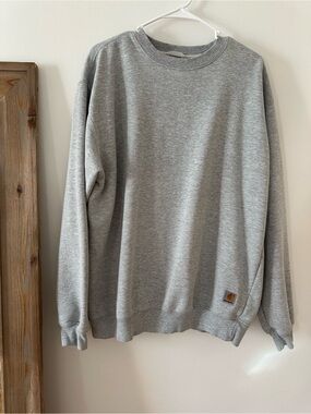 Carhartt Midweight Loose Fit Crewneck Sweatshirt Gray Large